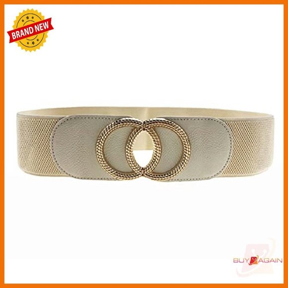 3 Pack Women\'s Vintage Wide Elastic Stretch Waist Belt For Dresses